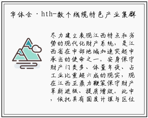 华体会·hth-数个线缆特色产业集群齐头并进，江西做了什么？